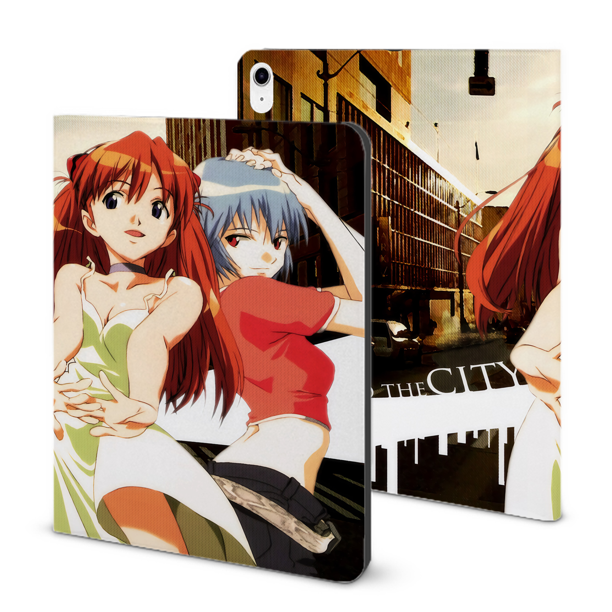 （画像用） EVA 新世紀エヴァンゲリオン IPad ケース ブック型 PUレザー TPU 耐衝撃 軽量 薄型 ペン収納なし 全面保護 IPad 各モデル対応